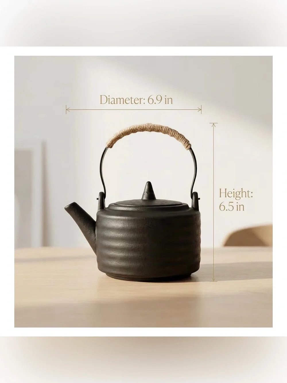 Ceramic Teapot w/ Stainless Steel Infuser